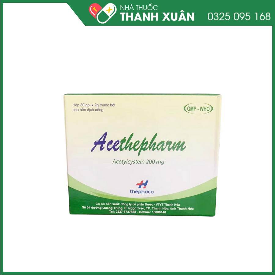 Thuốc Acethepharm 200 tiêu đờm, giảm nhầy